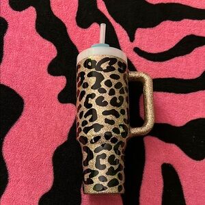 Stanley Leopard Print Tumbler with Straw 40oz